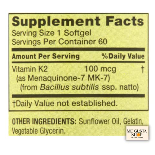 suplemento de vitamina K2 con organizador
