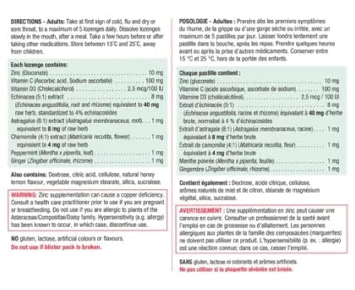 suplemento de zinc sabor limón para mayor energía