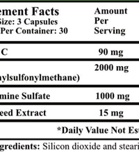 suplemento diario de MSM y vitamina C