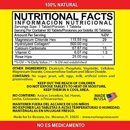 Suplemento dietético de magnesio y colágeno