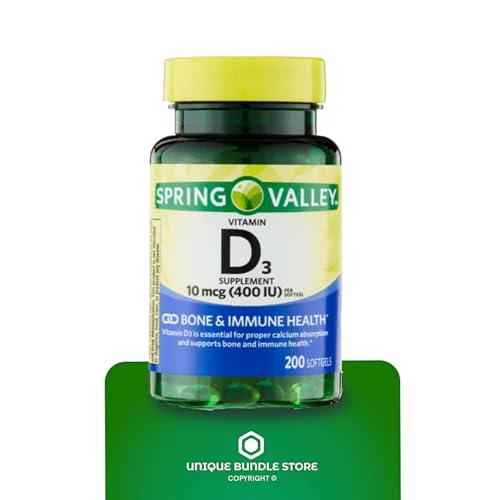 Suplemento dietético de vitamina D3 de Unique Bundle Store