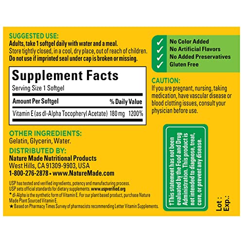 Suplemento dietético de vitamina E natural