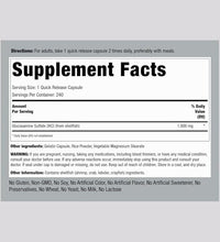 suplemento glucosamina sin gluten y sodio