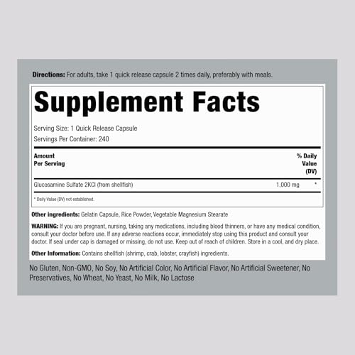 suplemento glucosamina sin gluten y sodio