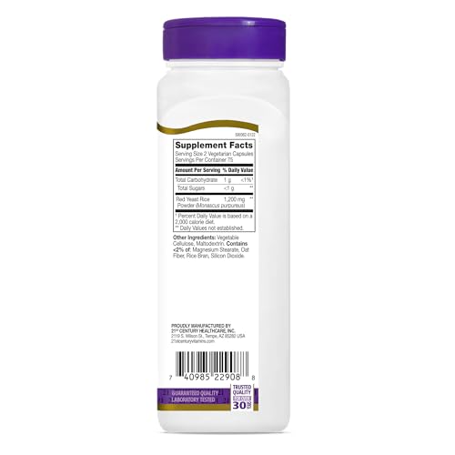 suplemento herbal arroz rojo natural
