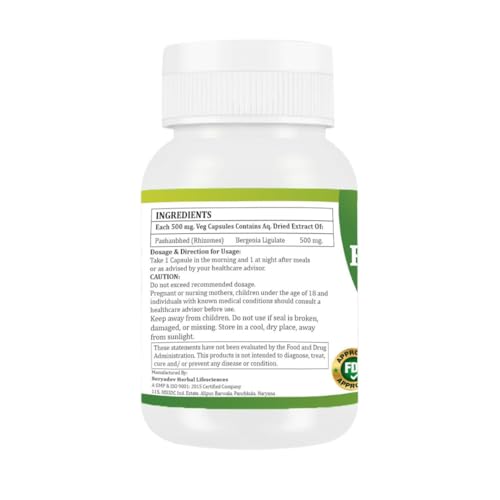 Suplemento herbal ayurvédico natural y vegano