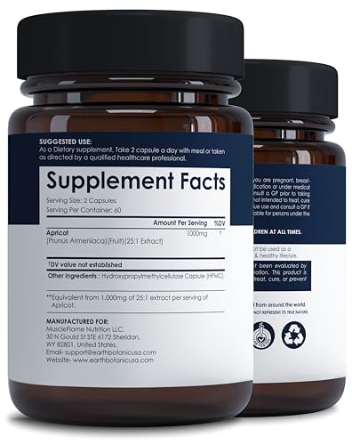 suplemento herbal de albaricoque 1000 mg