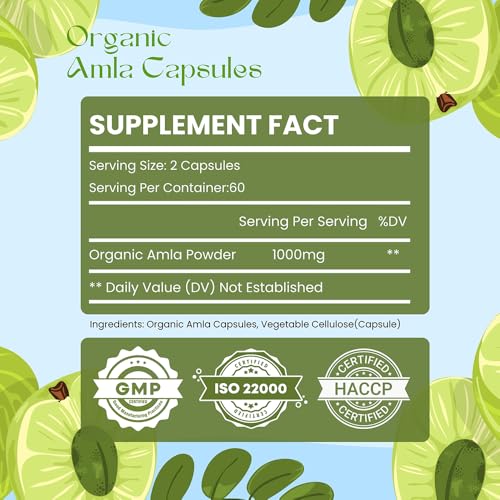 suplemento herbal de amla orgánico