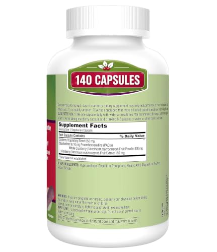 Suplemento herbal de arándano vegetariano