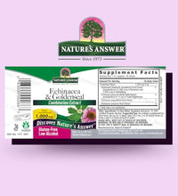 Suplemento herbal de Echinacea con alcohol orgánico