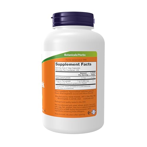 Suplemento herbal de fenogreco vegano