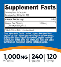 Suplemento herbal de ginseng potente