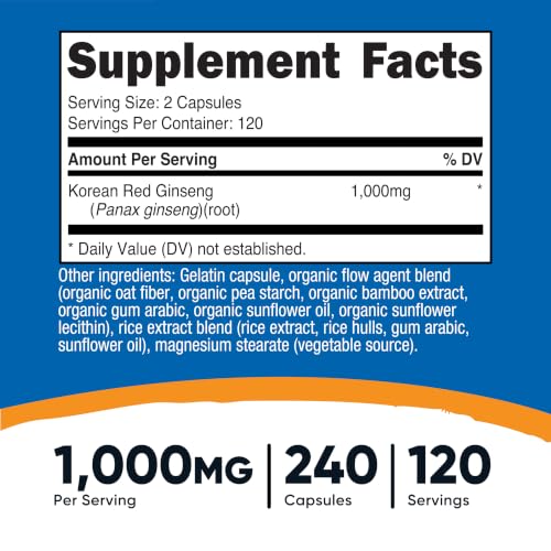 Suplemento herbal de ginseng potente