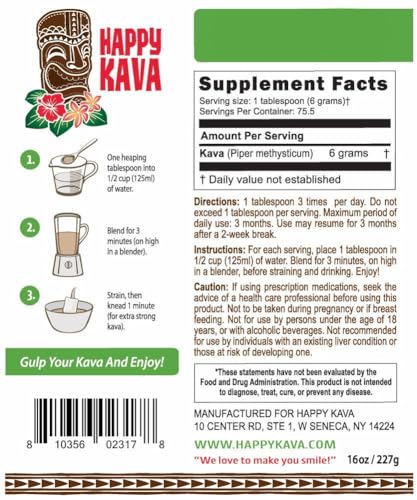 suplemento herbal de kava para relajación