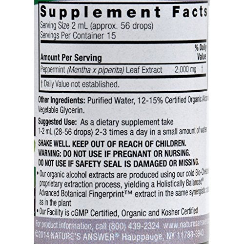 suplemento herbal de menta