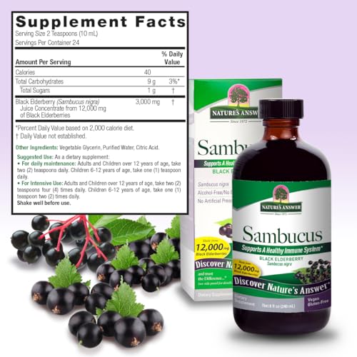suplemento herbal de saúco