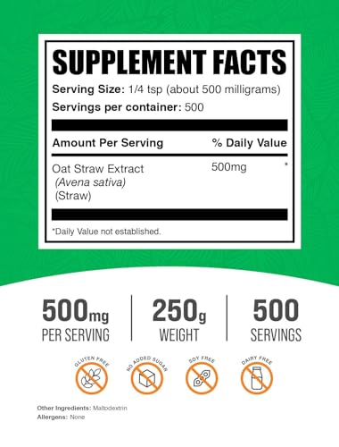 suplemento herbal sin gluten de avena