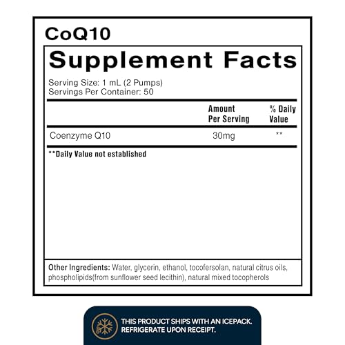 Suplemento liposomal de CoQ10 eficaz