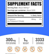 Suplemento mineral de potasio libre de gluten