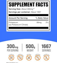 Suplemento mineral de potasio libre de gluten