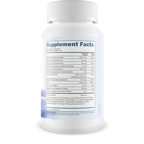 Suplemento natural con luteína y zeaxantina