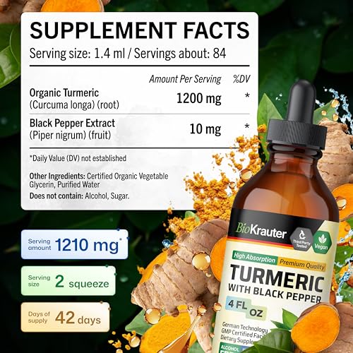 suplemento natural de cúrcuma BIO KRAUTER