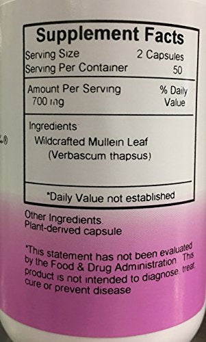 Suplemento natural de Mullein