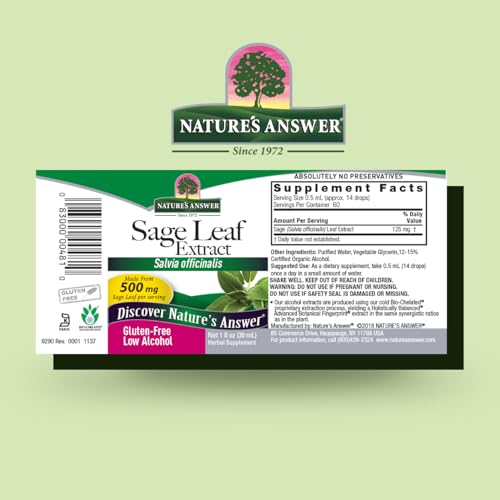 Suplemento natural de salvia para salud