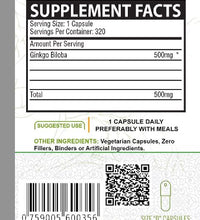 suplemento natural ginkgo biloba