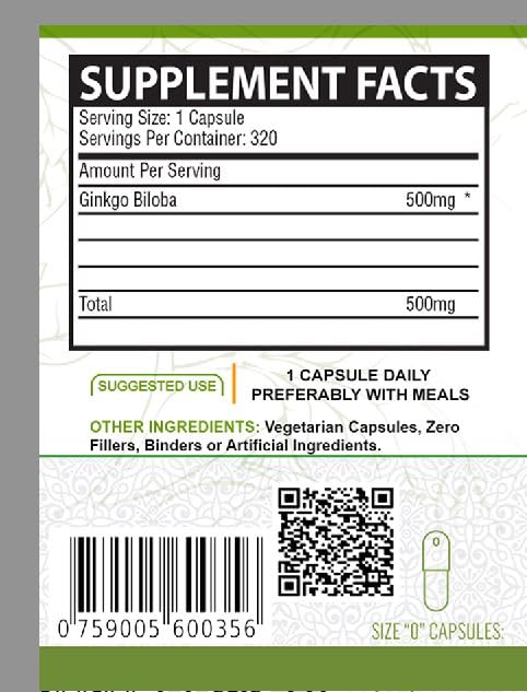 suplemento natural ginkgo biloba