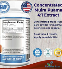 Suplemento natural Muira Puama 550 mg