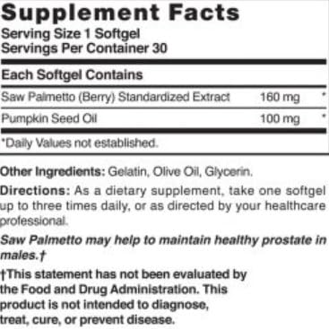 suplemento natural saw palmetto para bienestar