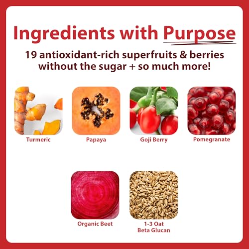 suplemento probiótico con 19 frutas