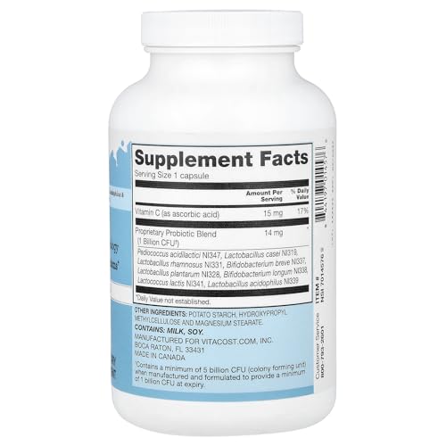 suplemento probiótico Vitacost para bienestar