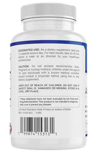Suplemento sin gluten de ashwagandha