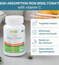 Suplemento vegano de hierro 20mg
