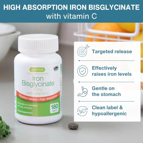 Suplemento vegano de hierro 20mg