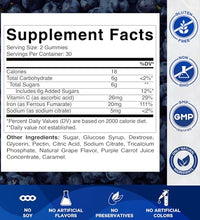 suplemento vegano de hierro y vitamina C