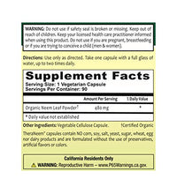 Suplemento vegano de hojas de Neem