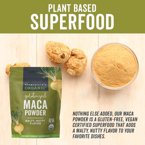 Suplemento vegano de maca gelatinizada