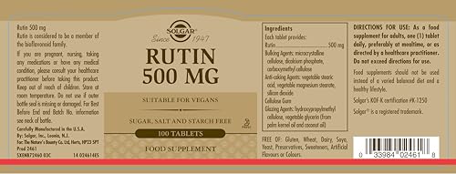 Suplemento vegano de Rutin sin gluten