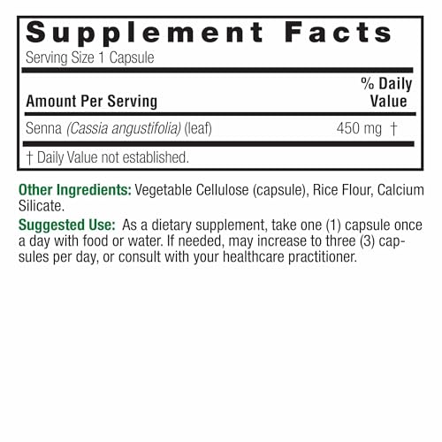 Suplemento vegano de Senna Leaf