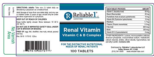 suplemento vitamínico Reliable para salud renal