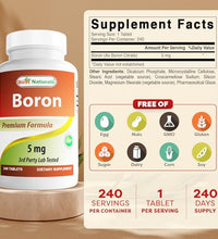 suplementos de boro 5 mg beneficios