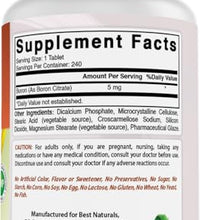 suplementos de boro en paquete de 240