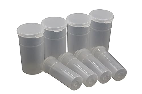 Suplementos organizados en contenedor práctico