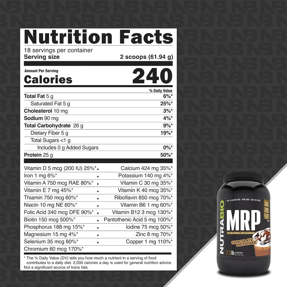 sustituto de comida NutraBio