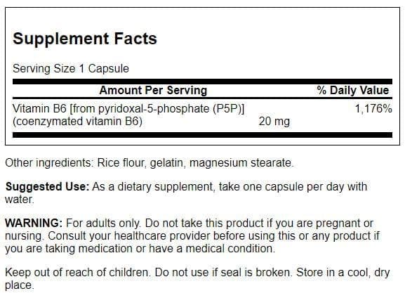 Swanson 20 mg Vitamina B6