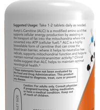 Tabletas de acetil-L-carnitina para energía