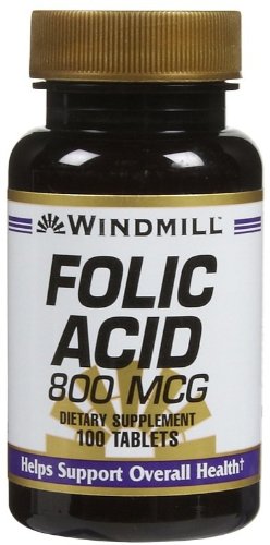 tabletas de ácido fólico Windmill 800 Mcg beneficios para la salud